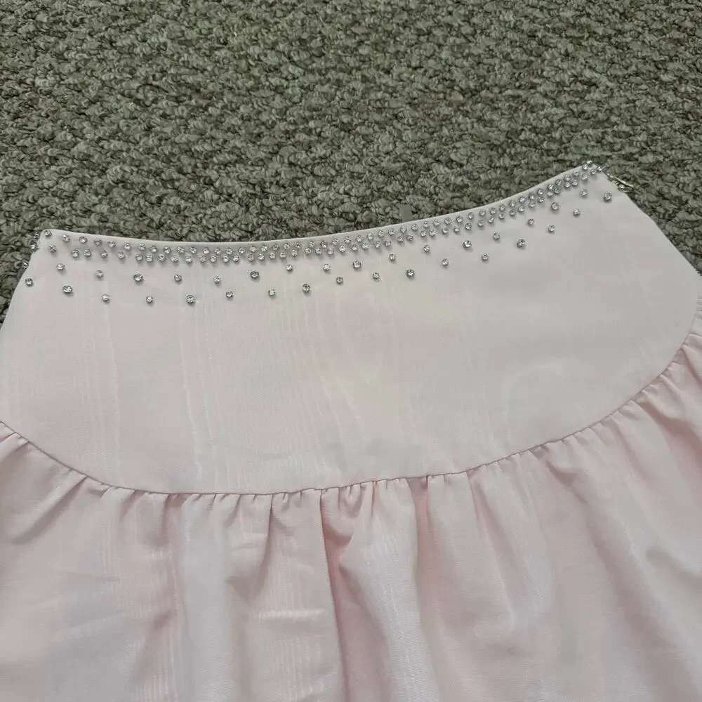 LoveShackFancy | Ballet Pink Kanoa/Lively Crop Top/Skirt Rhinestone Matching Set